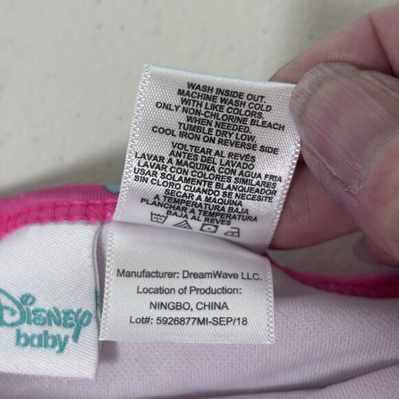Healthtex and Disney 2 Piece Swimsuit Size 6 -9 Months Bathing Suit Bikini - Picture 9 of 9